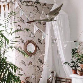 Tapeta vtáky béžová 280×50 cm