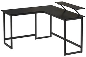 Rohový písací stôl SOLEA čierna