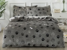 XPOSE® Predĺžené mikroplyšové obliečky LABKY Exclusive - sivé