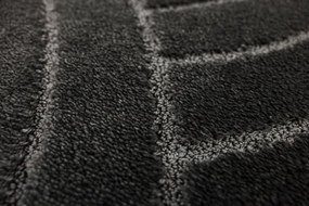 Kúpeľňový koberček Sash Sage tmavosivý, pruhy