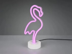 Stolná LED lampa Plameniak, biela%