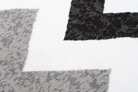 TA Koberec Z903E WHITE MAYA PP EYM Sivý Obdĺžnikový Rozmer: 160x230 cm