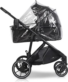 Súrodenecký kočík EasyGo Duoflex Ebony Black, 2 športové časti , 1 hlboká vanička