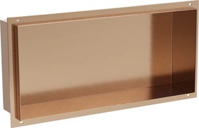 Mexen X-Wall-NR, polica na zapustenie bez príruby 45 x 20 cm, medená matná - 19C1452010