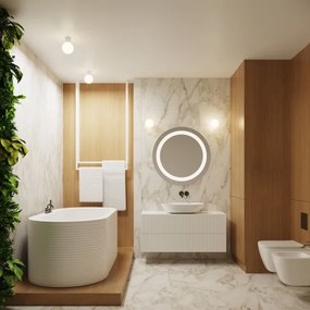 Sollux SL.1708 - Kúpeľňové stropné svietidlo HALO 1xG9/8W/230V IP44 biela