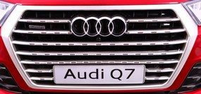 RAMIZ Elektrické autíčko Audi Q7 Quattro S-Line  na batérie červené + diaľkové ovládanie+ EVA + rádio MP3 LED