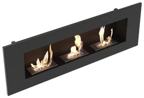Kratki DELTA3/TUV - Vstavaný BIO krb DELTA3 40x120 cm 3x1,1kW čierna