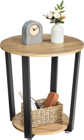 Príručný stolík OSKAR LET057B11 hnedý / čierny