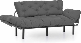 Třímístná rozkládací pohovka Nitta 185 cm šedá