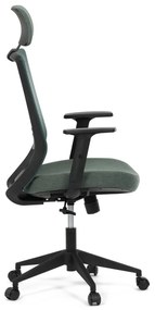 Kancelárska ergonomická stolička SENA — látka, čierna / zelená