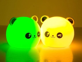 Verk 24079 Nočná RGB lampička dotyková panda USB 1200mAh s diaľkovým ovládaním