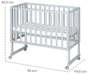 Sivá postieľka 90x45 cm – Roba