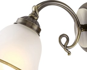 Nástenná lampa Odin, mosadz