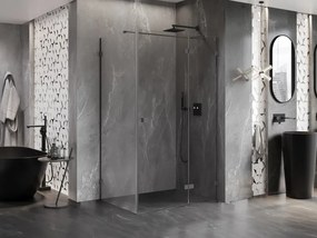 Mexen Lunar T výklopný sprchový kút pravý 130 x 70 cm, číre sklo, grafitová, 834T-130-070-95-00-P