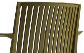 Plastové kreslo s podrúčkami HELSINKY (rôzne farby) olivová