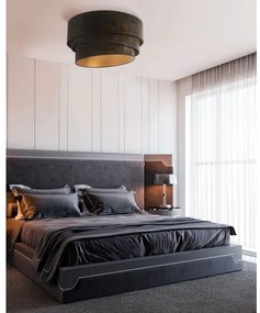 Duolla - Stropné svietidlo DEVON 1xE27/40W/230V pr. 45 cm čierna/zlatá