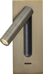 Sada 2 moderných nástenných svietidiel tmavý bronz vrátane LED - Plaza