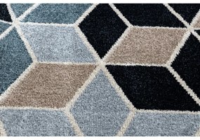 Kusový koberec 3D Kocky sivo čierny 120x170cm