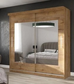 Šatníková skriňa Sino 203 dub tmavý, dub lefkas tmavý