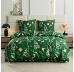 Obliečky z mikrovlákna GREEN CHRISTMAS zelené Rozmer obliečky: 70 x 90 cm | 140 x 200 cm