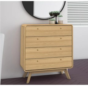 Vysoká komoda v dekore duba v prírodnej farbe 80x88 cm Cassie - Støraa