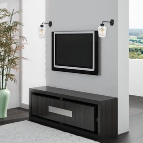 Nástenné svietidlo Santiago, 1x transparentné sklenené tienidlo, b