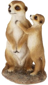 Záhradná figúrka z polyresinu Meerkat, 24 cm, hnedá
