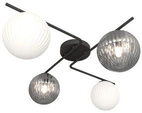 Stropné svietidlo AZURA 4xE14/10W/230V čierna/šedá/biela