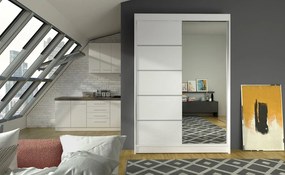 Moderná šatníková skriňa LINH 3 - šírka 120 cm, biela