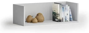 Nástenná polica PRIMO s bočnicami, 800 x 310 x 250 mm, sivá