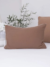 Mušelínová obliečka na vankúš 40 x 60 cm - Alexia Duo - hnedá/krémová