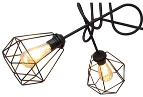Prisadený luster KARO 3xE27/15W/230V čierna