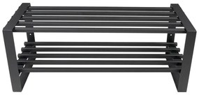 Čierny kovový stojan na topánky Rumo – Spinder Design