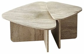 Súprava konferenčných stolíkov Ballare Travertine, 2 ks