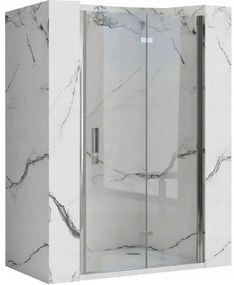 Rea Molier, skladacie sprchové dvere 80x190cm, 6mm číre sklo, chrómový profil, REA-K6367