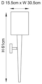Endon 56706 - Nástenné svietidlo MORETO 1xE14/7W/230V lesklý chróm/šedá
