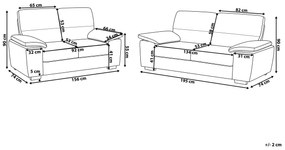 Sedacia súprava z umelej kože béžová VOGAR Beliani