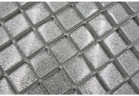 Sklenená mozaika XCM 8SB8 30,5x32,5 cm strieborná