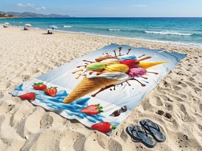 Rýchloschnúca XXL plážová osuška DOLCINO farebná 150 x 210 cm, 100% mikrovlákno