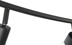 Moderné bodové svetlo zakrivené čierne 4-svetlo - Jeany