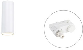 Dizajnové závesné svietidlo biele vrátane adaptéra na lištu 3-fázové - 3-Phase Tubo