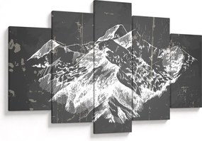 Obraz - Ilustrácie hôr (150x105 cm)