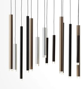 Brilliant - LED stmievateľný luster na lane CEMBALO LED/60W/230V chróm/čierna/hnedá