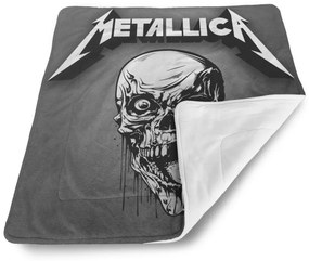 Sablio Deka pre bábätko METALLICA Lebka Sivá - 90x120 cm