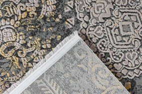 Lalee Kusový koberec Orsay 700 Grey Yellow Rozmer koberca: 80 x 150 cm