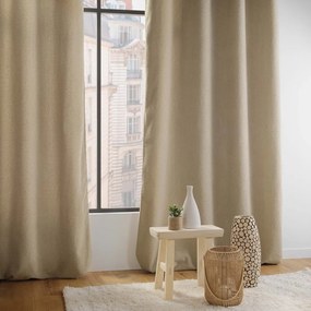 Béžový záves z materiálu buklé 140x240 cm Wooly – douceur d'intérieur