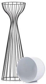 Kovový kvetináč LOFT 68x20 cm čierna/biela