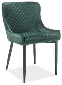 Jedálenská stolička  COLIN B VELVET Farba: Zelená