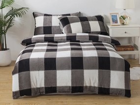 XPOSE® Mikroplyšové obliečky KÁRO Exclusive - sivé