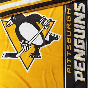 Mikroplyšové posteľné obliečky NHL Pittsburgh Penguins - 70 x 90 cm + 140 x 200 cm